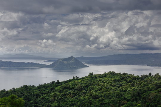 Binintiang Malaki or Big Leg crater-Volcano Island-Taal caldera lake. Talisay-Batangas-Luzon-Philippines.0001