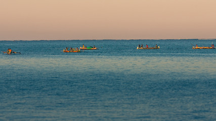 Fishing boats in the lagoon