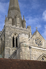 Fototapeta na wymiar Spire of Chichester Cathedral Church