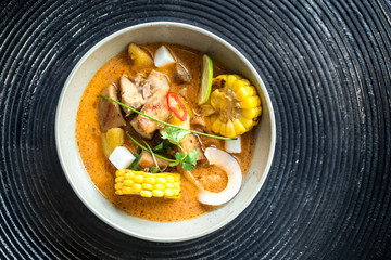 Curry chicken in a bowl