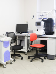 Medical equipment of ophthalmologist