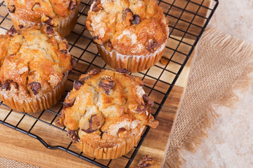 High Angle View of Banana Nut Muffins