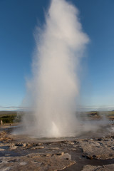 Fototapeta na wymiar Summer in Iceland. Magnificent geyser Strokkur