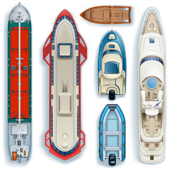 top view of water transport set