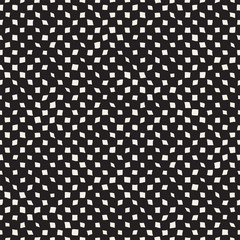 Hand drawn style ethnic seamless pattern. Abstract geometric shapes in black and white.