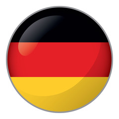 Icon representing button flag of Germany. Ideal for catalogs of institutional materials and geography