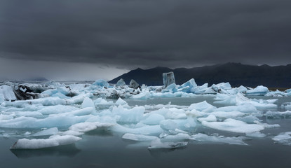 Gorgeous glacier lake in Iceland