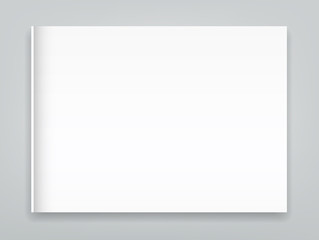 Blank catalogue landscape brochure mockup cover template