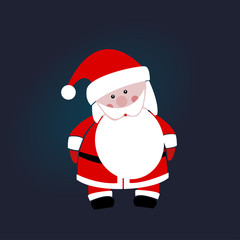 Santa Claus on a blue background. Isolated object.
