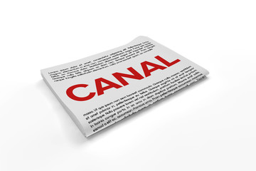 Canal on Newspaper background