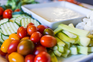 Catering Buffet of a Variety of Different Foods