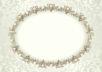 antique background with decorative frame