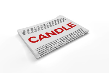 Candle on Newspaper background