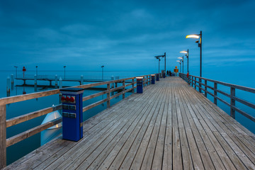 Naklejka premium Pier in Mechelinki village in northern Poland