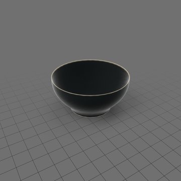 Dark ceramic bowl