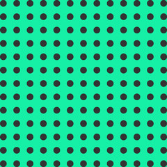 Seamless white pea pattern, dotted background on a green background.