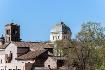 Fototapeta na wymiar exterior of Castello Caetani church in Rome