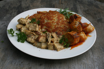 organisch, lifestyle, steinpilze, rösti, currywurst, gourmet, fast food, werbetafel, rucola, petersilie, urbano, modern, neu