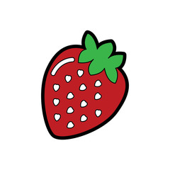 strawberry fruit icon image vector illustration design