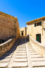 Fototapeta na wymiar San Carlos castle free open historical military museum Palma Mallorca.
