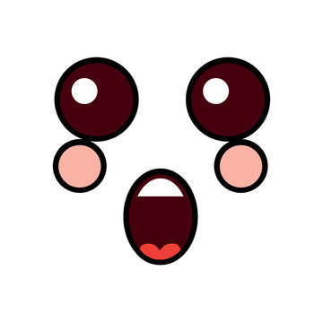 surprised face emoji icon image vector illustration design