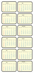 calendar 2018 template simple planner vector design