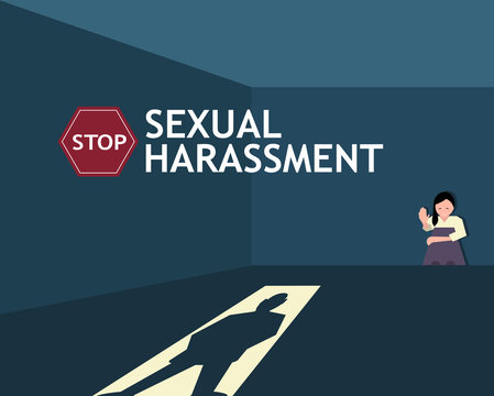 Sexual harassment poster with girl