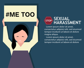 Sexual harassment poster with girl