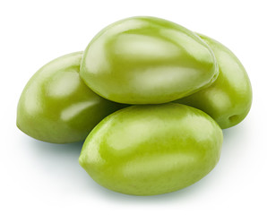 green olives isolated