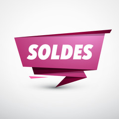 Soldes étiquette rose