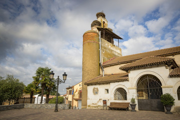 Fototapeta premium Santiago parish church in Villar de Mazarife, province of Leon Spain