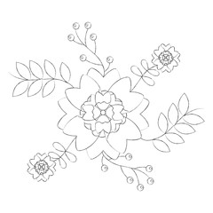 blooming spring flowers botanical natural vector illustration