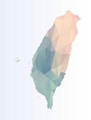 Polygonal map of Taiwan