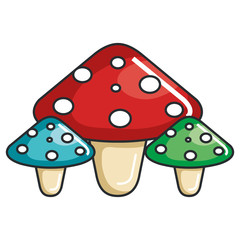 cute fungus isolated icon vector illustration design