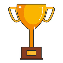 trophy cup isolated icon vector illustration design