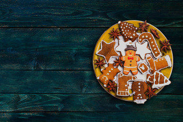 christmas cookies on a plate