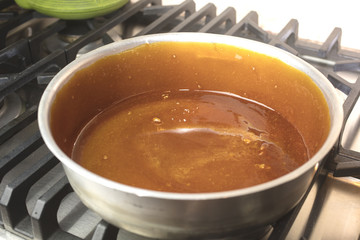 Process of making an egg flan dessert for baking