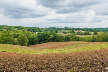 Fototapeta na wymiar Rural Landscape of Hartford County Farmland in Northern Maryland