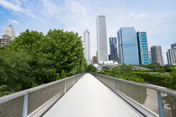 Skyline from Millennium Park in Downtown Chicago, Illinois