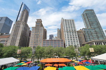 Skyline from Millennium Park in Downtown Chicago, Illinois