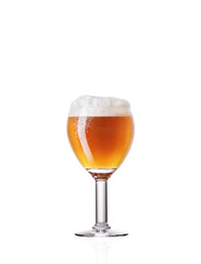 pint mug of beer isolated on a white background