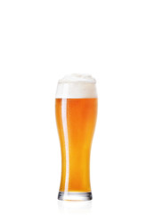 pint mug of beer isolated on a white background