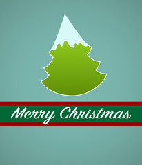 Fototapeta na wymiar Christmas tree for greeting card