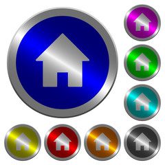 Home luminous coin-like round color buttons