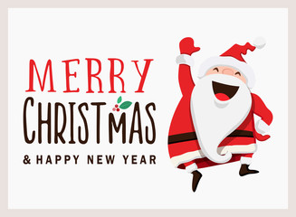 Santa Claus greeting card.Vector illustration