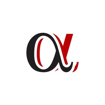 colourfull letter alpha logo vector