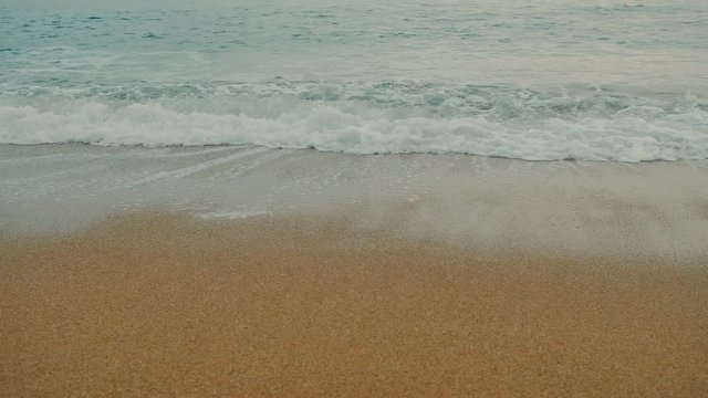 Sea and the coastline, Budva, Montenegro, Adriatic, Mediterranean. Slow motion
