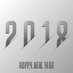Happy new year 2018 text desain vector