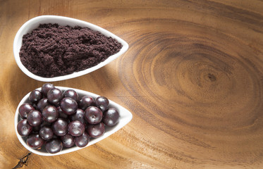 The amazon acai fruit (Euterpe oleracea)