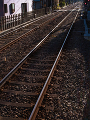 Fototapeta na wymiar Rails at a station